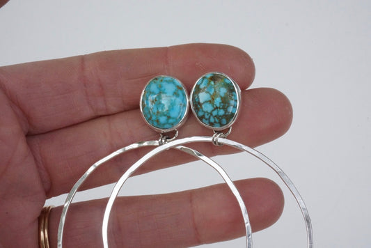 Hammered Organic Hoops (Kingman)