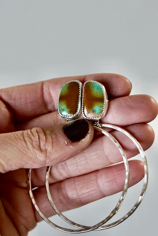 Hammered Organic Hoops (Royston)