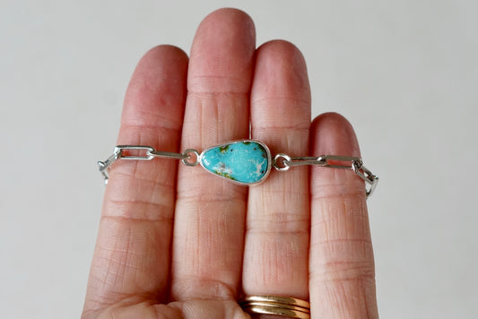 Cable Chain Adjustable Bracelet (White Water)