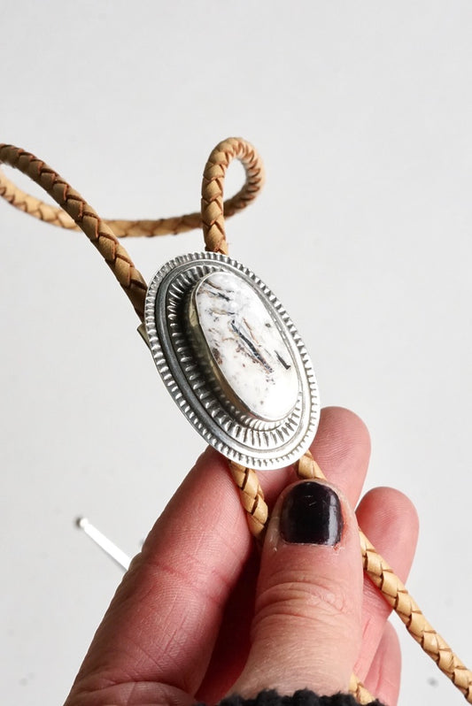 White Buffalo Bolo Tie