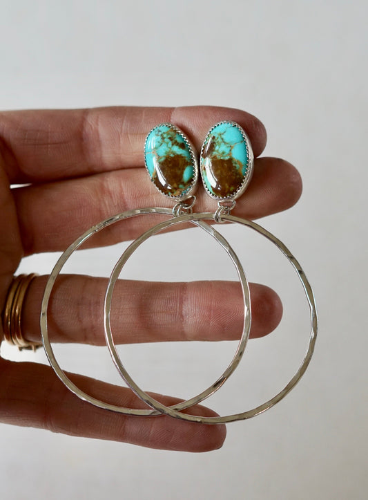 Hammered Organic Hoops (Royston)