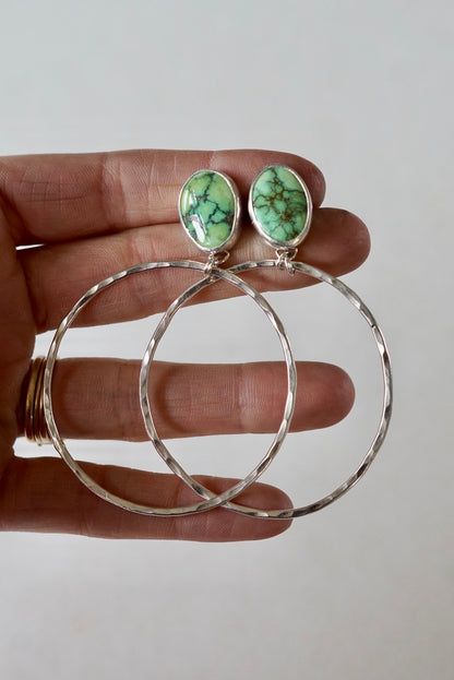Hammered Organic Hoops (Verde Valley)