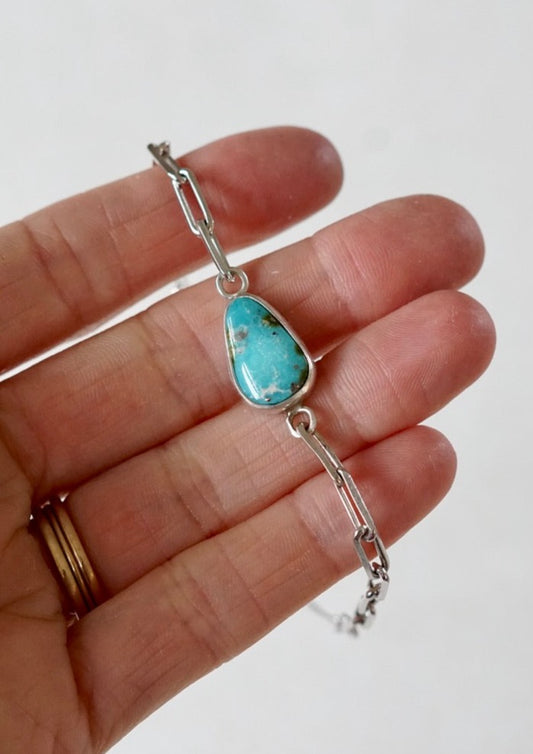 Cable Chain Adjustable Bracelet (White Water)