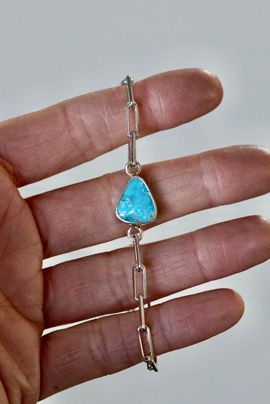 Cable Chain Adjustable Bracelet (Blue Moon)