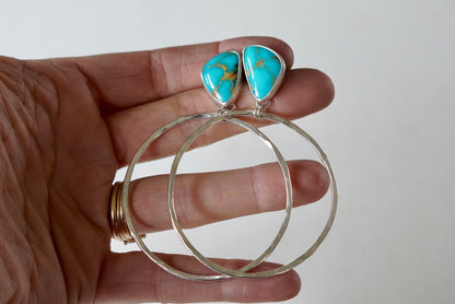 Hammered Organic Hoops (Royston)