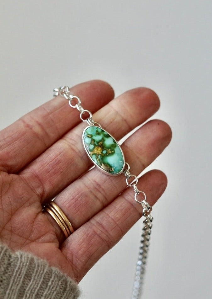 Turquoise Choker Necklace (Sonoran Gold)