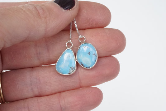 Turquoise Threader Earring (Golden Hill)