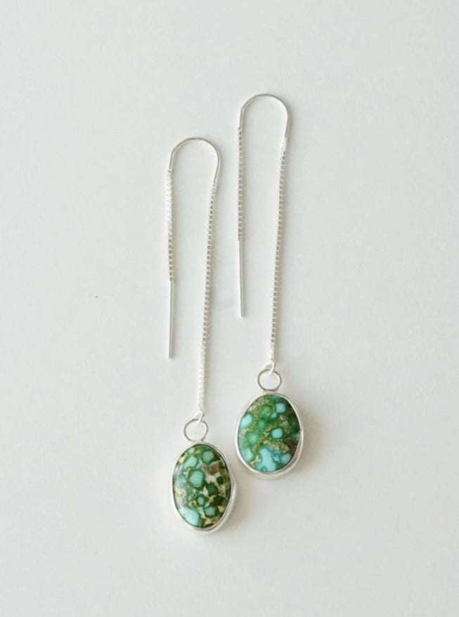 Turquoise Threader Earring (Sonoran Gold)