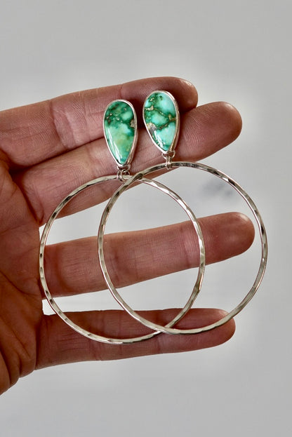 Hammered Organic Hoops (Verde Valley)