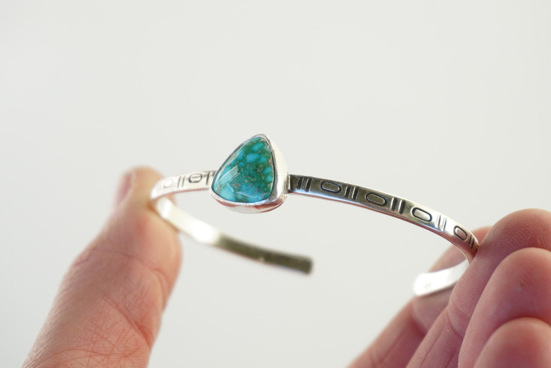 Stamped Cuff Bracelet (Turquoise Mountain)
