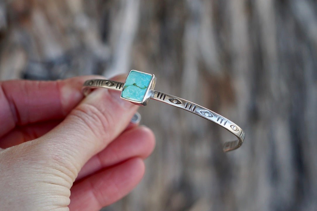 Stamped Cuff Bracelet (Sonoran Gold)