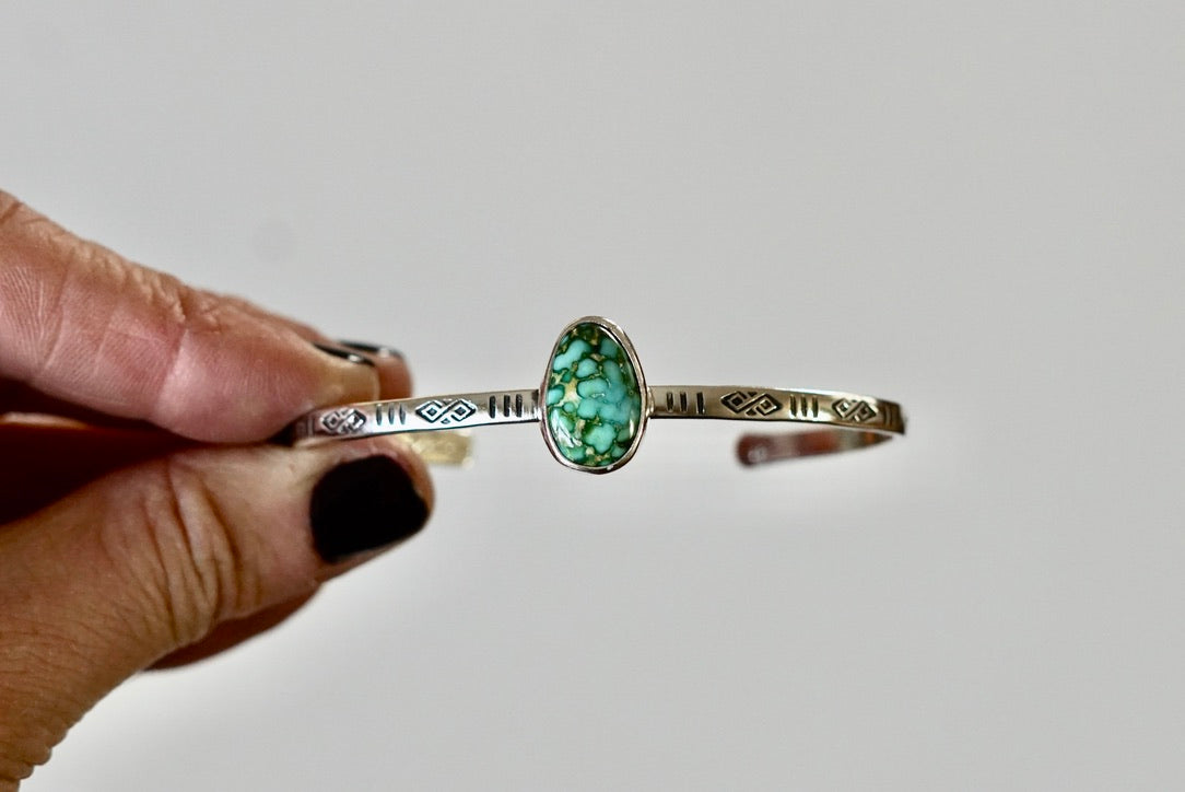 Stamped Cuff Bracelet (Sonoran Gold)