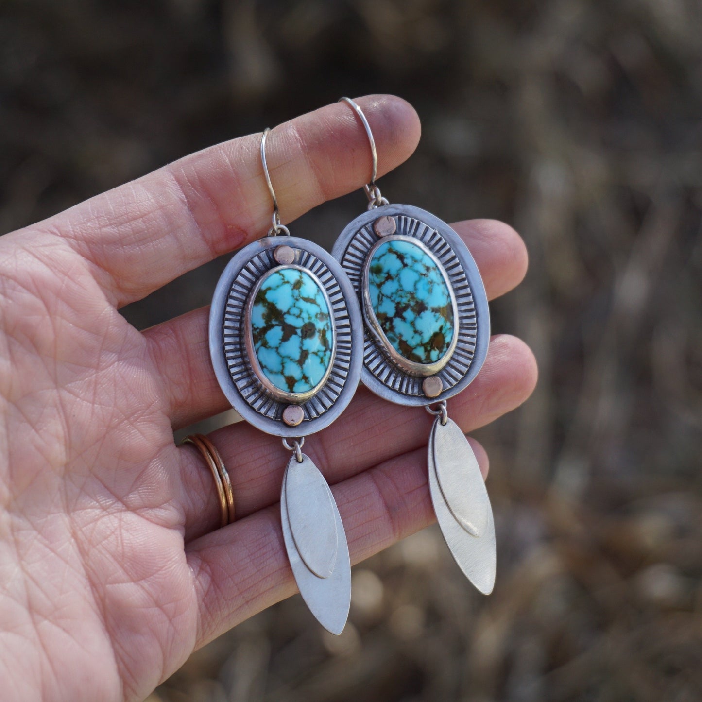 Large Sundial Earring (Kingman)