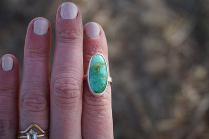 Silver & Turquoise Ring (size 5.75)