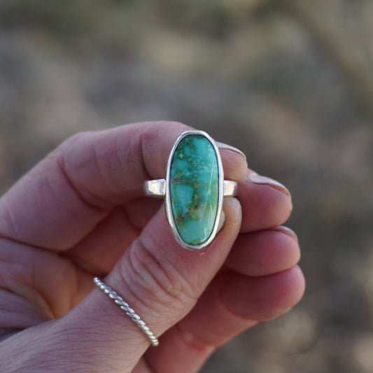 Silver & Turquoise Ring (size 5.75)