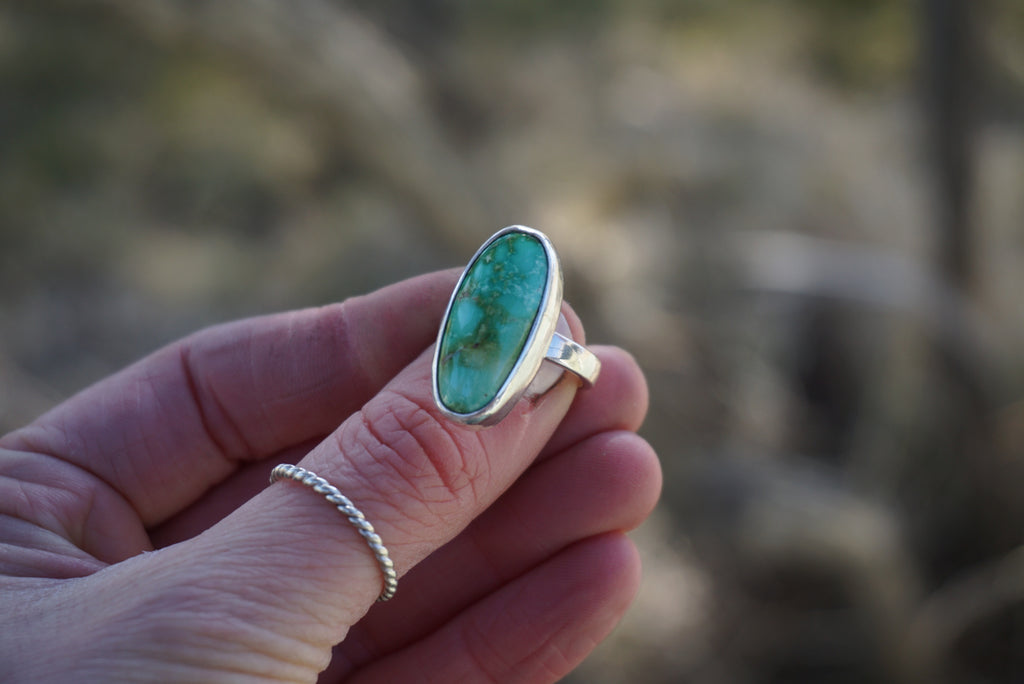 Silver & Turquoise Ring (size 5.75)