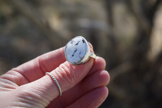 Silver & Turquoise Ring (size 6)