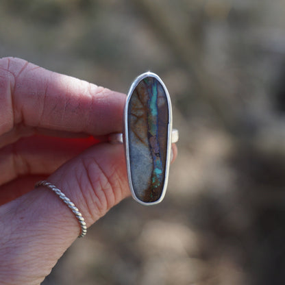 Silver & Turquoise Ring (size 5.75)