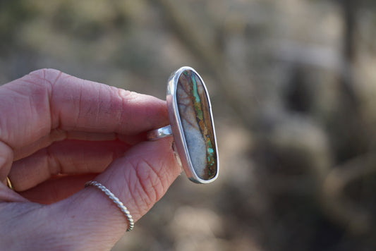 Silver & Turquoise Ring (size 5.75)