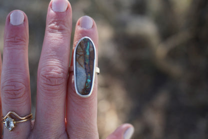 Silver & Turquoise Ring (size 5.75)