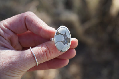 Silver & Turquoise Ring (size 8.5)