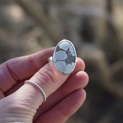 Silver & Turquoise Ring (size 8.5)
