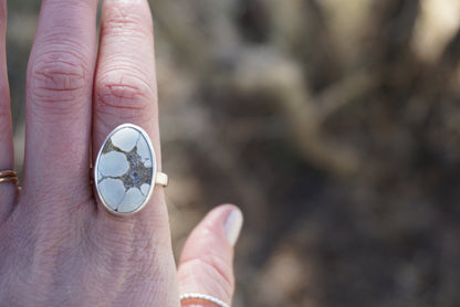 Silver & Turquoise Ring (size 8.5)