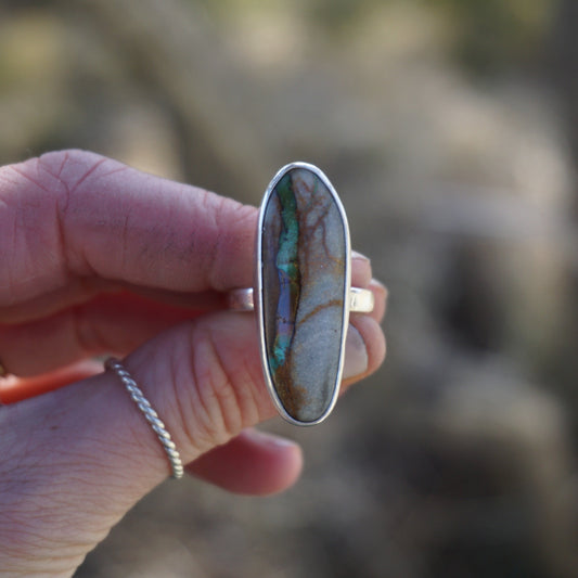 Silver & Turquoise Ring (size 7)