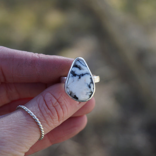 Silver & Turquoise Ring (size 6)