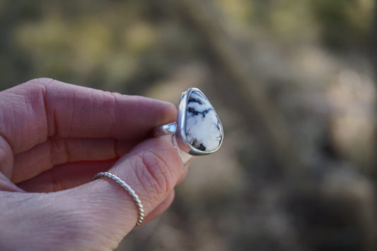 Silver & Turquoise Ring (size 6)
