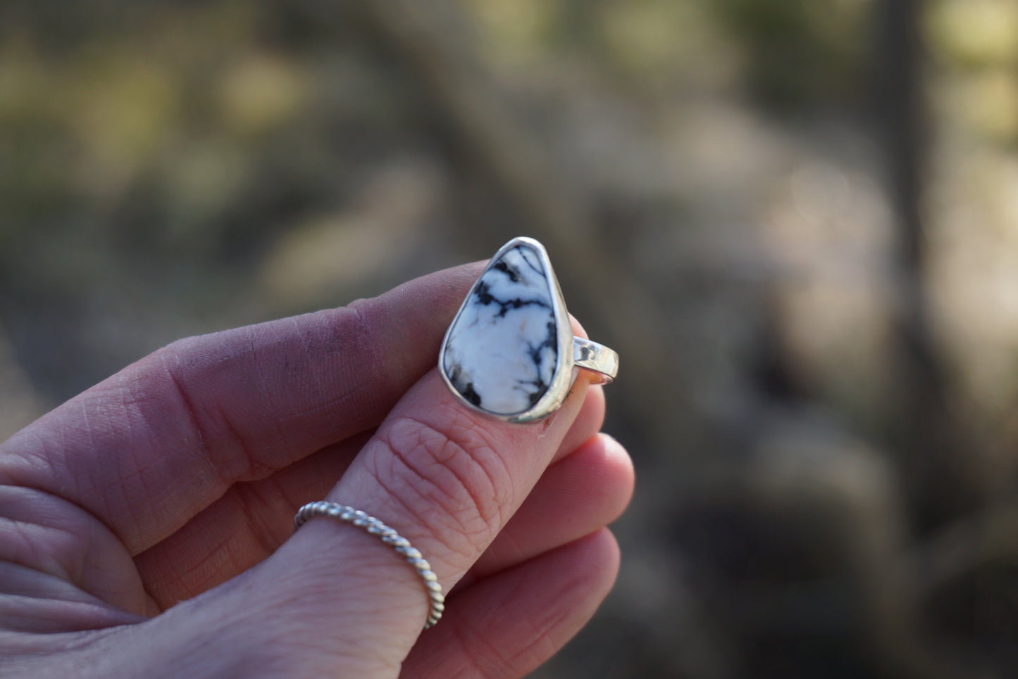 Silver & Turquoise Ring (size 6)