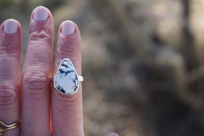 Silver & Turquoise Ring (size 6)