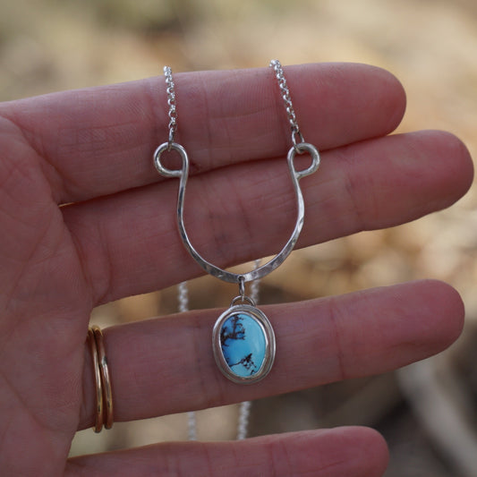 Hammered Drop Necklace (Golden Hill)