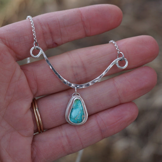 Hammered Drop Necklace (Sonoran Gold)
