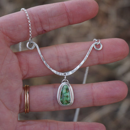 Hammered Drop Necklace (Sonoran Gold)