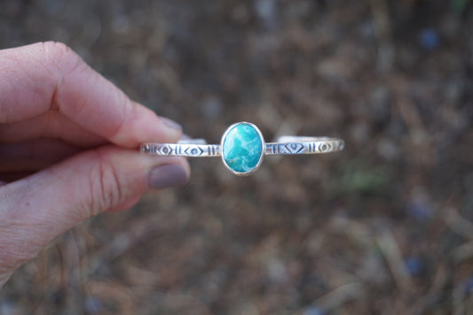 Stamped Cuff (White Water)