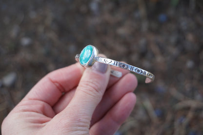 Stamped Cuff (White Water)