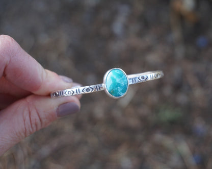 Stamped Cuff (White Water)