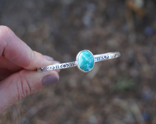 Stamped Cuff (White Water)