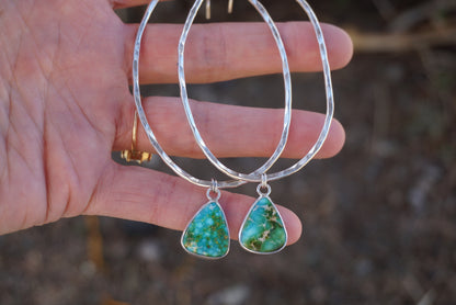 Hammered Organic Hoops (Sonoran Gold)