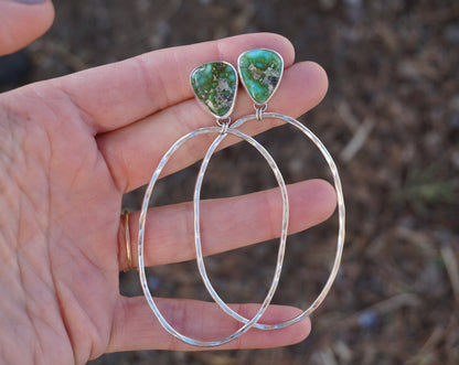 Hammered Organic Hoops (Sonoran Gold)