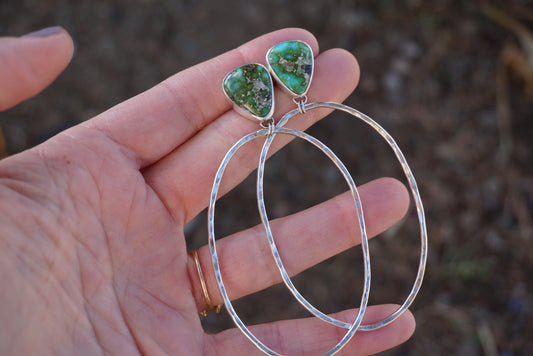 Hammered Organic Hoops (Sonoran Gold)
