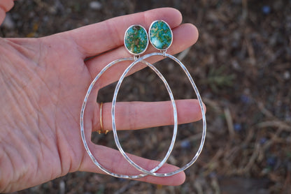 Hammered Organic Hoops (Sonoran Gold)