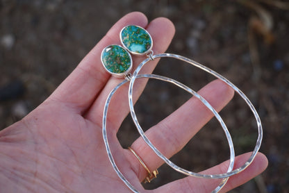 Hammered Organic Hoops (Sonoran Gold)