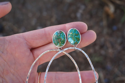 Hammered Organic Hoops (Sonoran Gold)