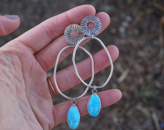 Full Circle Dangler Hoops (Sleeping Beauty)