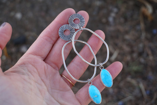 Full Circle Dangler Hoops (Sleeping Beauty)