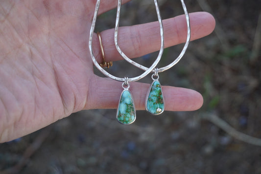 Hammered Organic Hoops (Sonoran Gold)
