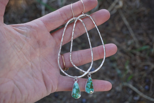 Hammered Organic Hoops (Sonoran Gold)