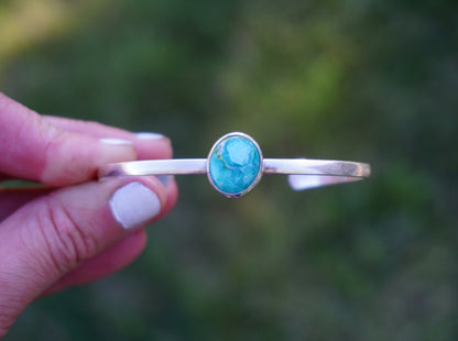 Stamped Cuff Bracelet (White Water)